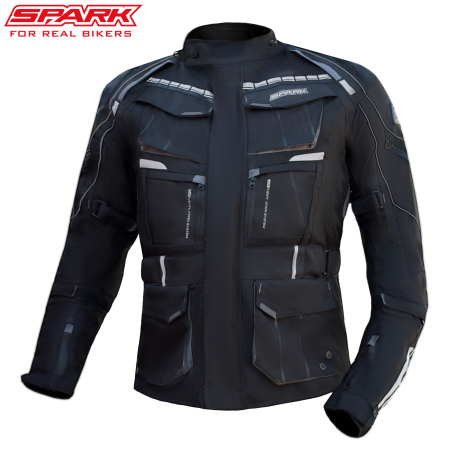 Moške - moto jakna Spark PACER ČRNA